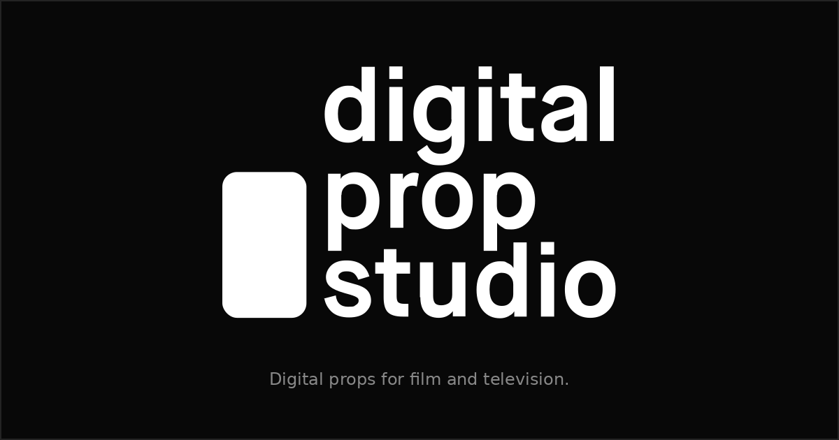 Digital Prop Studio | Props for Film & Television